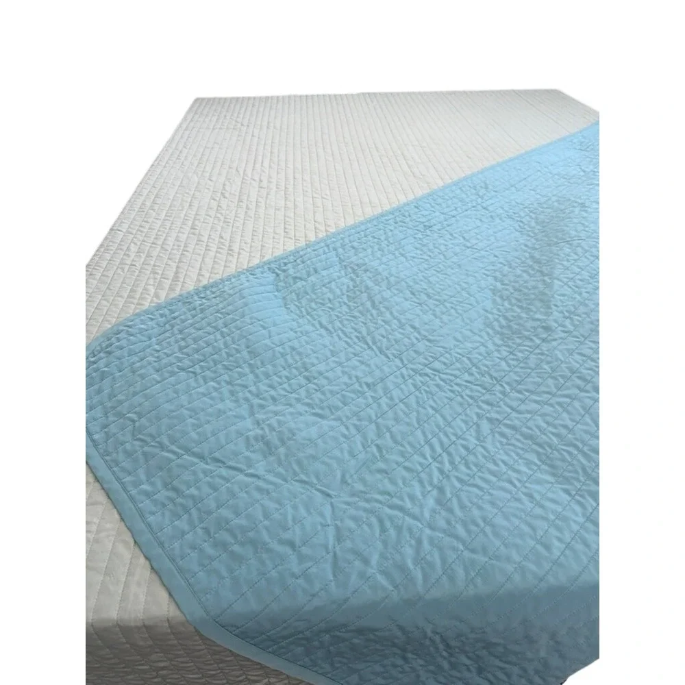 2 Pc‎ Set Blue Channel Quilted Lightweight Coverlet Reversible 106x94 & Sham